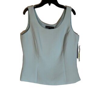 Preston & York Light Blue Sleeveless Shell Top Size 8 women blouse top